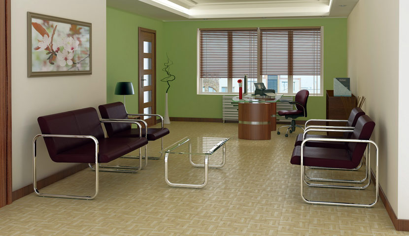 Arrangement of chairs in the doctor's office