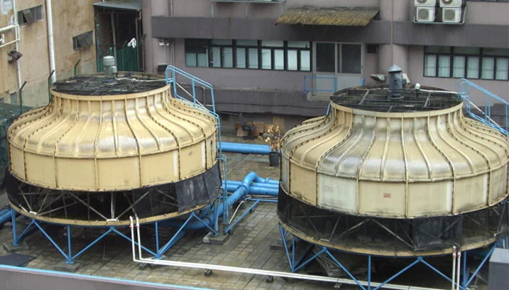 Dust and sediment in the cooling tower